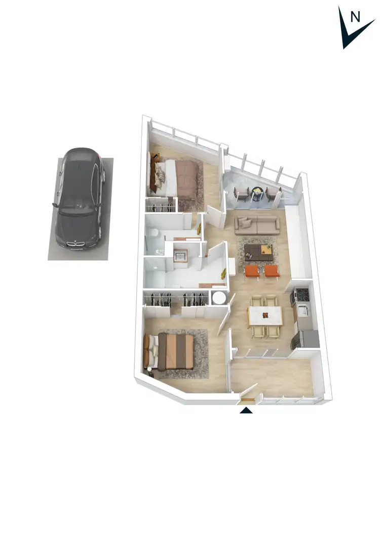 Floorplan of Homely apartment listing, 1408/565 Flinders Street, Melbourne VIC 3000