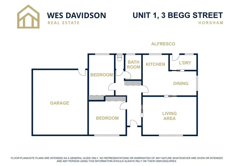 Floorplan of Homely unit listing, 1/3 Begg Street, Horsham VIC 3400