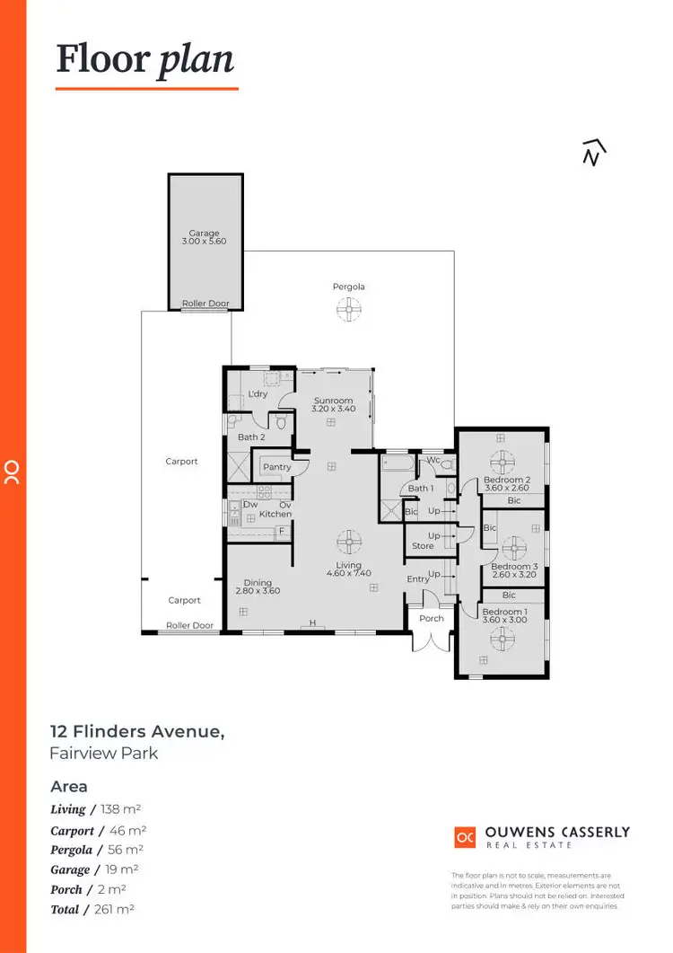 Floorplan of Homely house listing, 12 Flinders Avenue, Fairview Park SA 5126