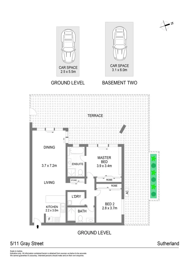 Floorplan of Homely apartment listing, 5/11 Gray Street, Sutherland NSW 2232