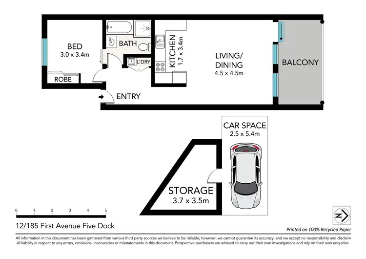 Floorplan of Homely apartment listing, 12/185 First Avenue, Five Dock NSW 2046