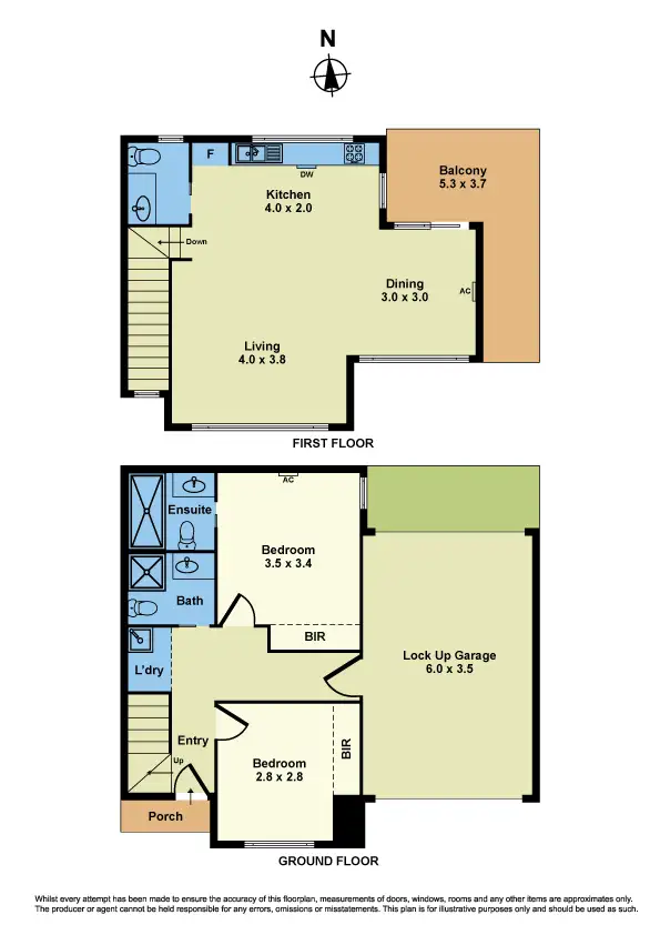 Floorplan of Homely townhouse listing, 2/69 Cumberland Road, Pascoe Vale VIC 3044