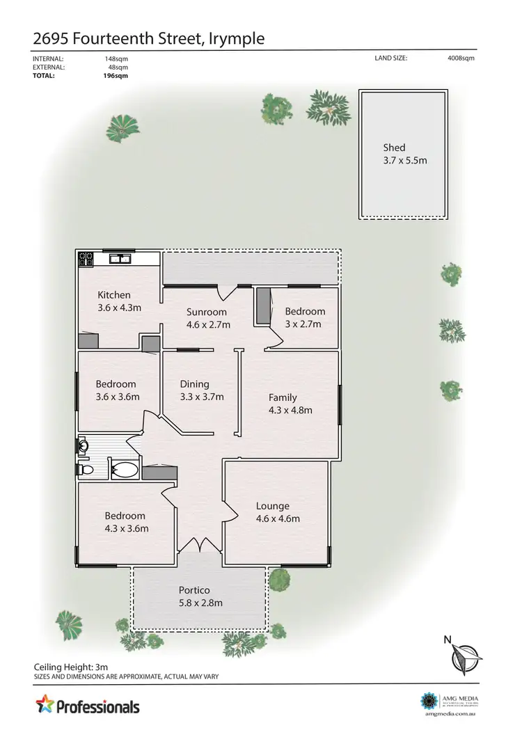 Floorplan of Homely rural property listing, 2695 Fourteenth Street, Irymple VIC 3498
