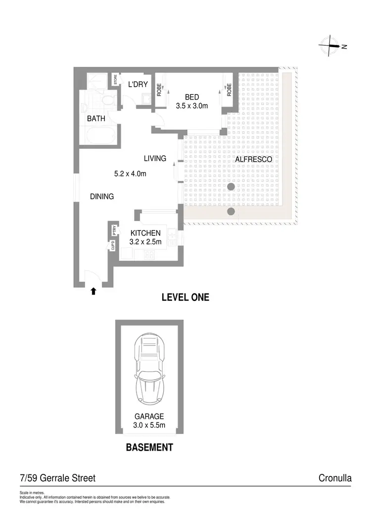 Floorplan of Homely apartment listing, 7/59-63 Gerrale Street, Cronulla NSW 2230
