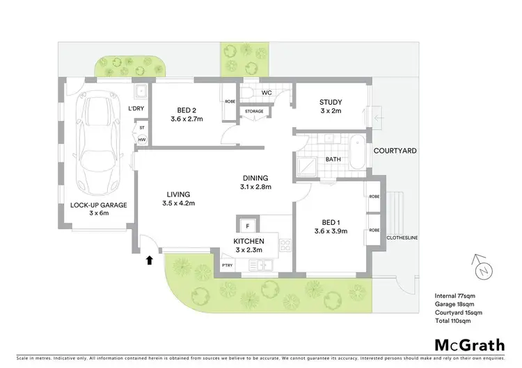 Floorplan of Homely unit listing, 1/5 Power Court, Mount Coolum QLD 4573