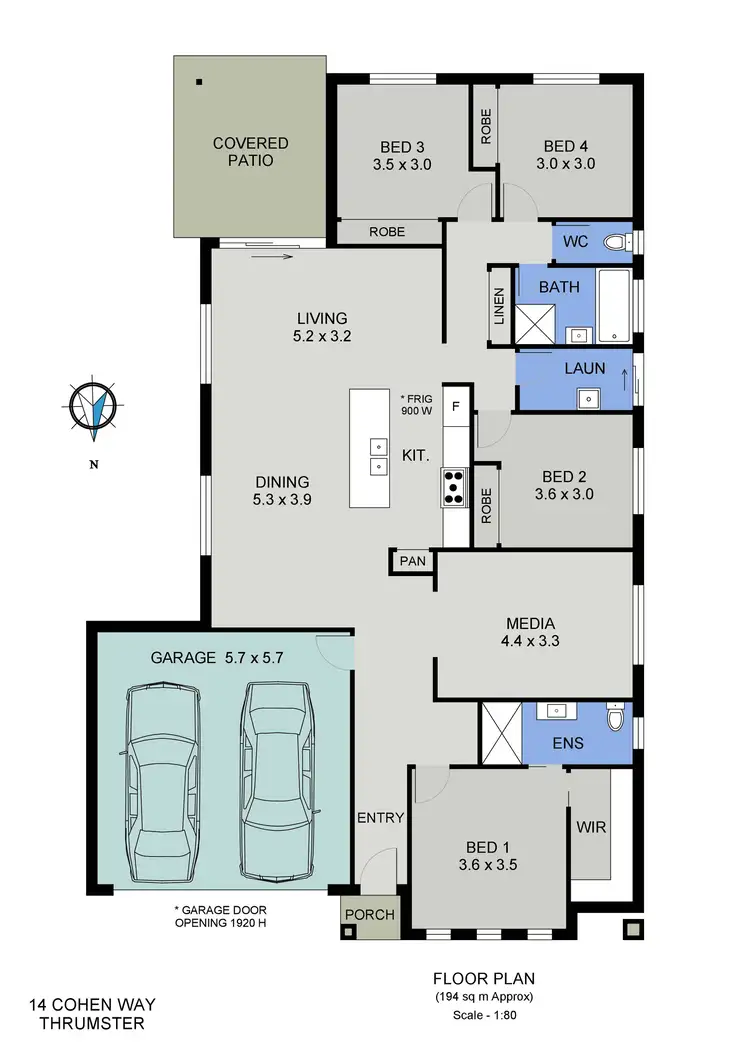 Floorplan of Homely house listing, 14 Cohen Way, Thrumster NSW 2444