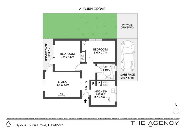 Floorplan of Homely apartment listing, 1/22 Auburn Grove, Hawthorn East VIC 3123