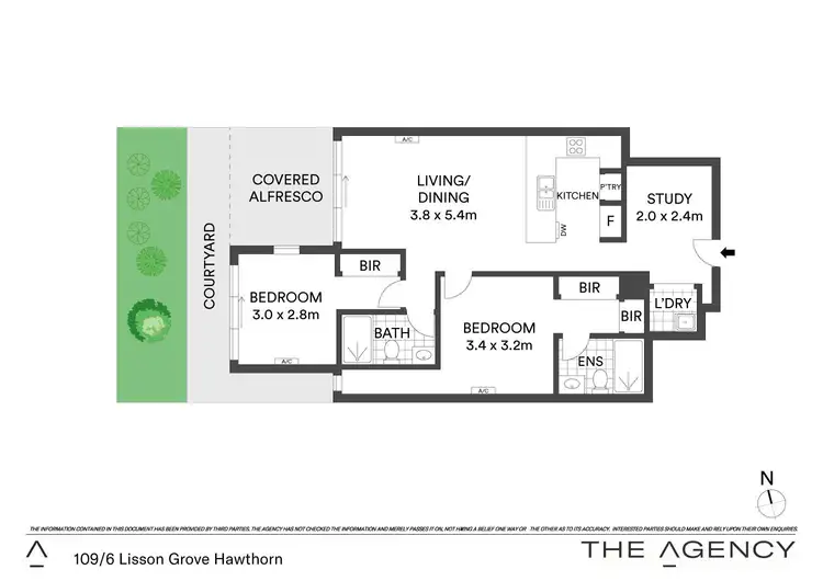 Floorplan of Homely apartment listing, 109/6 Lisson Grove, Hawthorn VIC 3122
