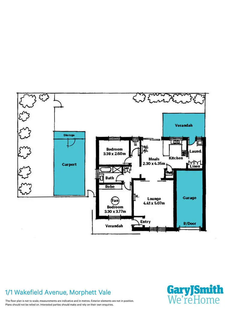 Floorplan of Homely unit listing, 1/1 Wakefield Avenue, Morphett Vale SA 5162