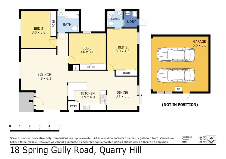 Floorplan of Homely house listing, 18 Spring Gully Road, Quarry Hill VIC 3550