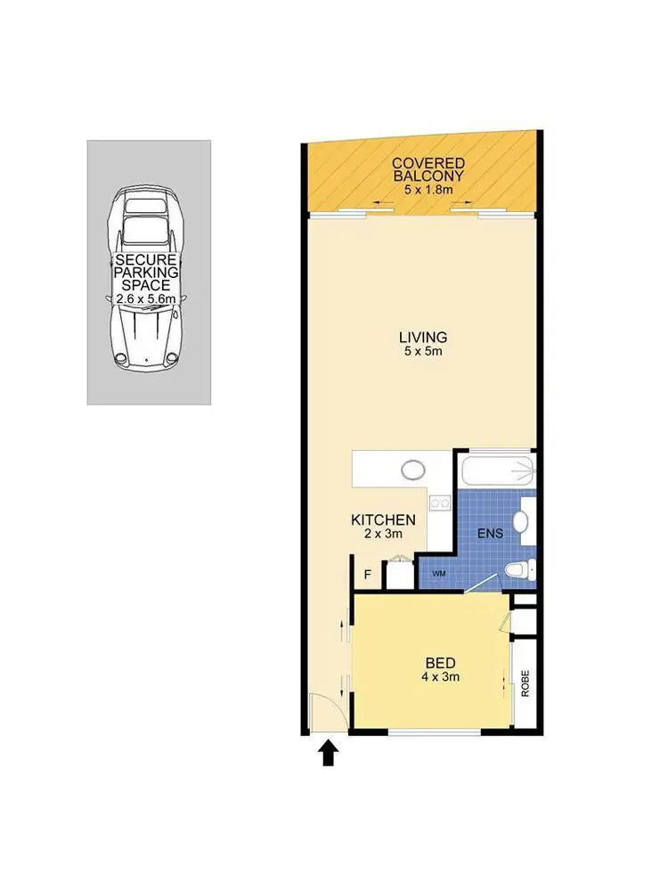 Floorplan of Homely unit listing, 1303/1A Mungar Street, Maroochydore QLD 4558