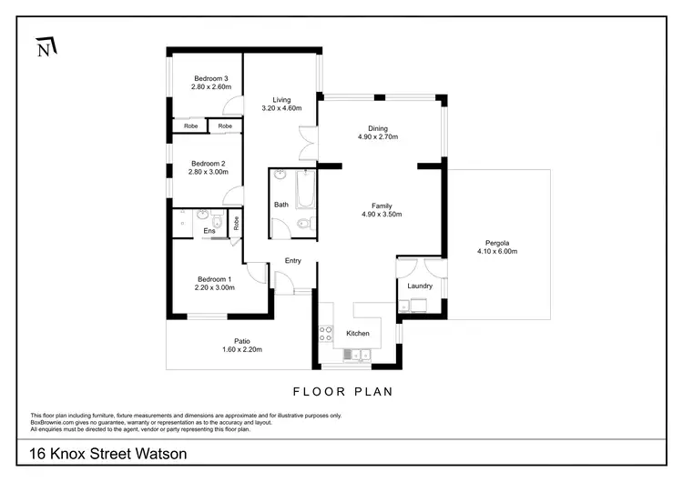 Floorplan of Homely house listing, 16 Knox Street, Watson ACT 2602