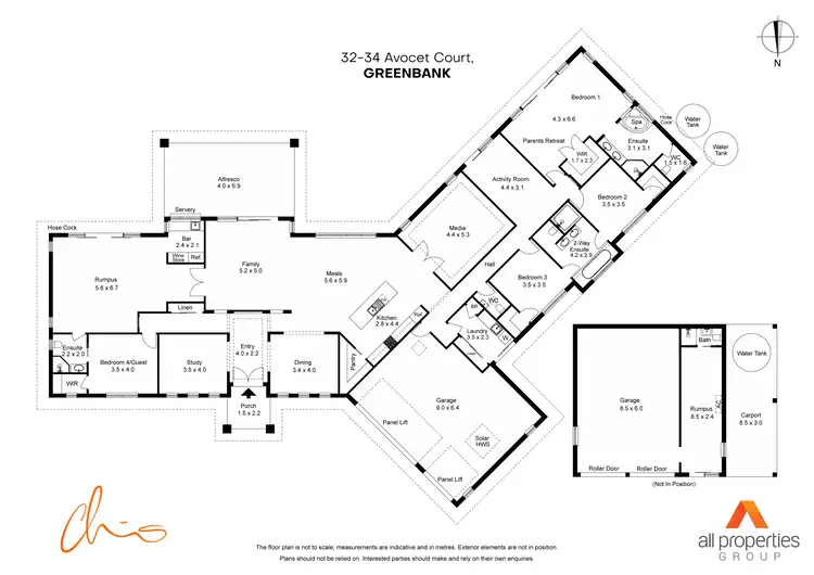 Floorplan of Homely house listing, 32-34 Avocet Court, Greenbank QLD 4124