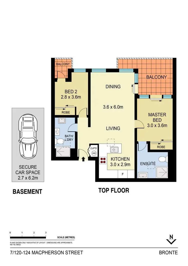 Floorplan of Homely apartment listing, 7/120-128 Macpherson Street, Bronte NSW 2024