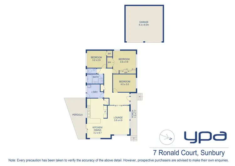 Floorplan of Homely house listing, 7 Ronald Court, Sunbury VIC 3429