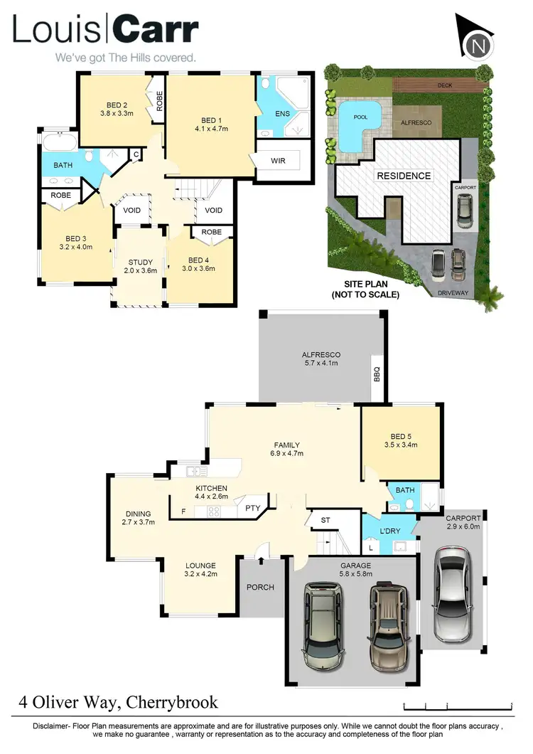 Floorplan of Homely house listing, 4 Oliver Way, Cherrybrook NSW 2126