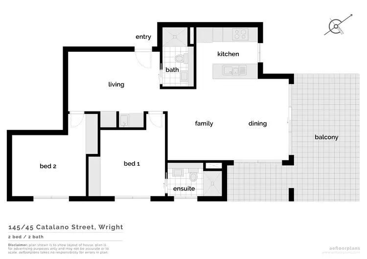 Floorplan of Homely unit listing, 145/45 Catalano Street, Wright ACT 2611