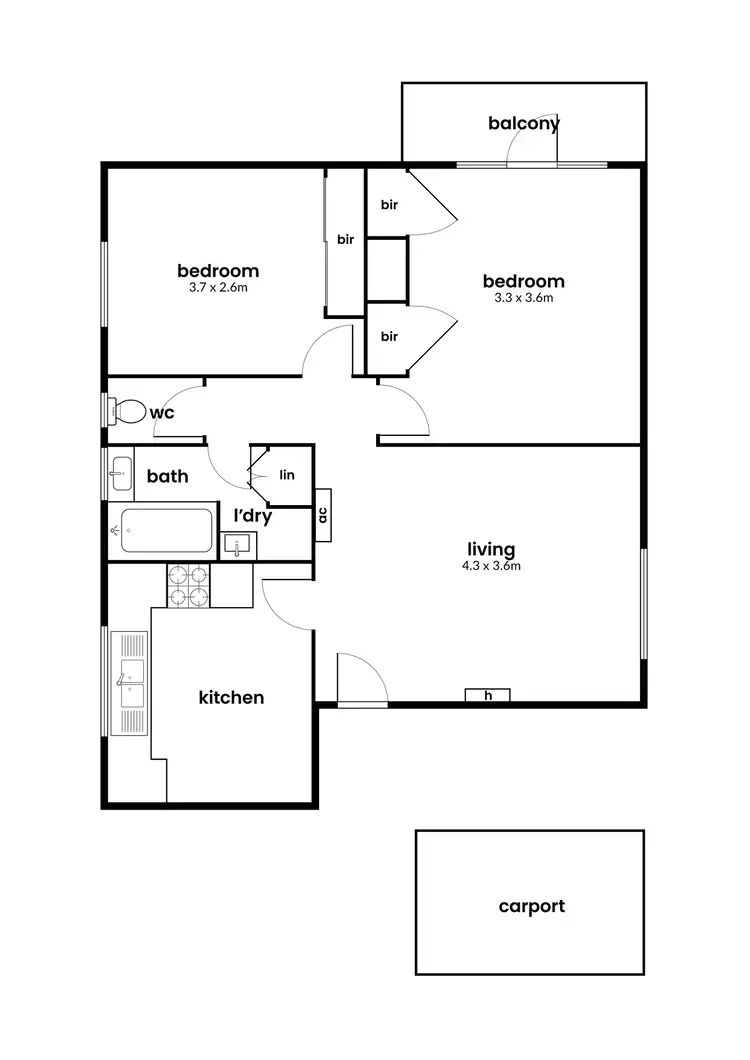 Floorplan of Homely apartment listing, 15/99 Verdon Street, Williamstown VIC 3016