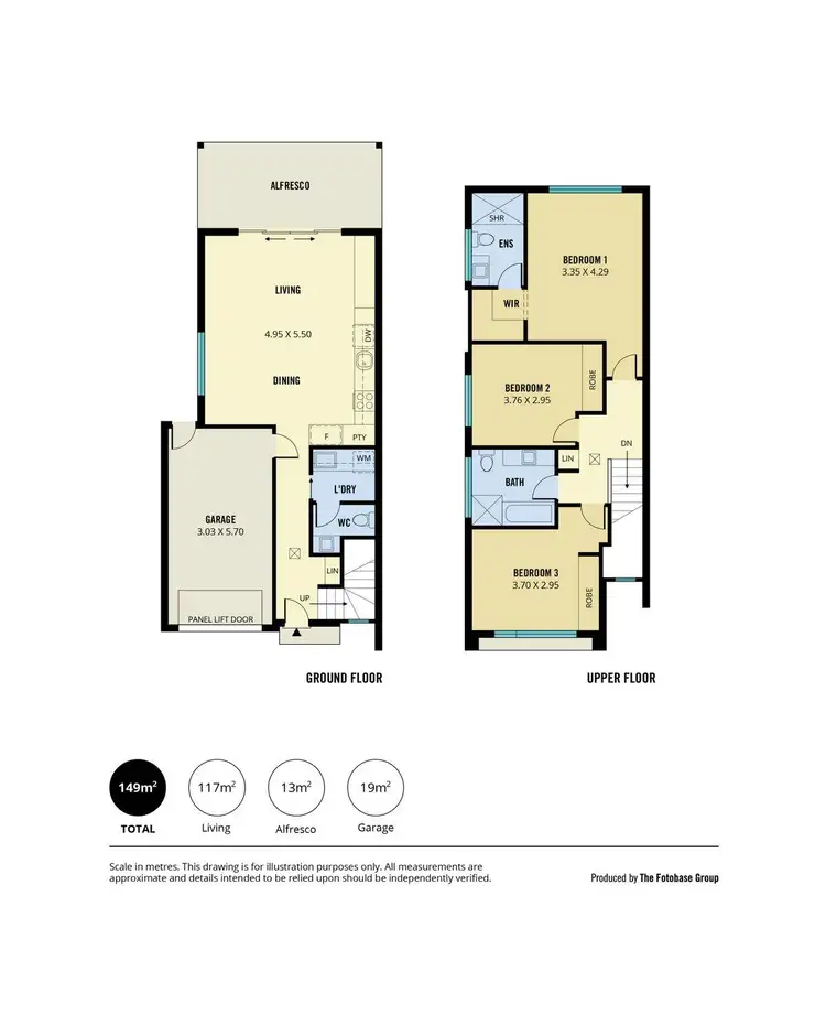 Floorplan of Homely townhouse listing, 1/32 Downer Avenue, Campbelltown SA 5074
