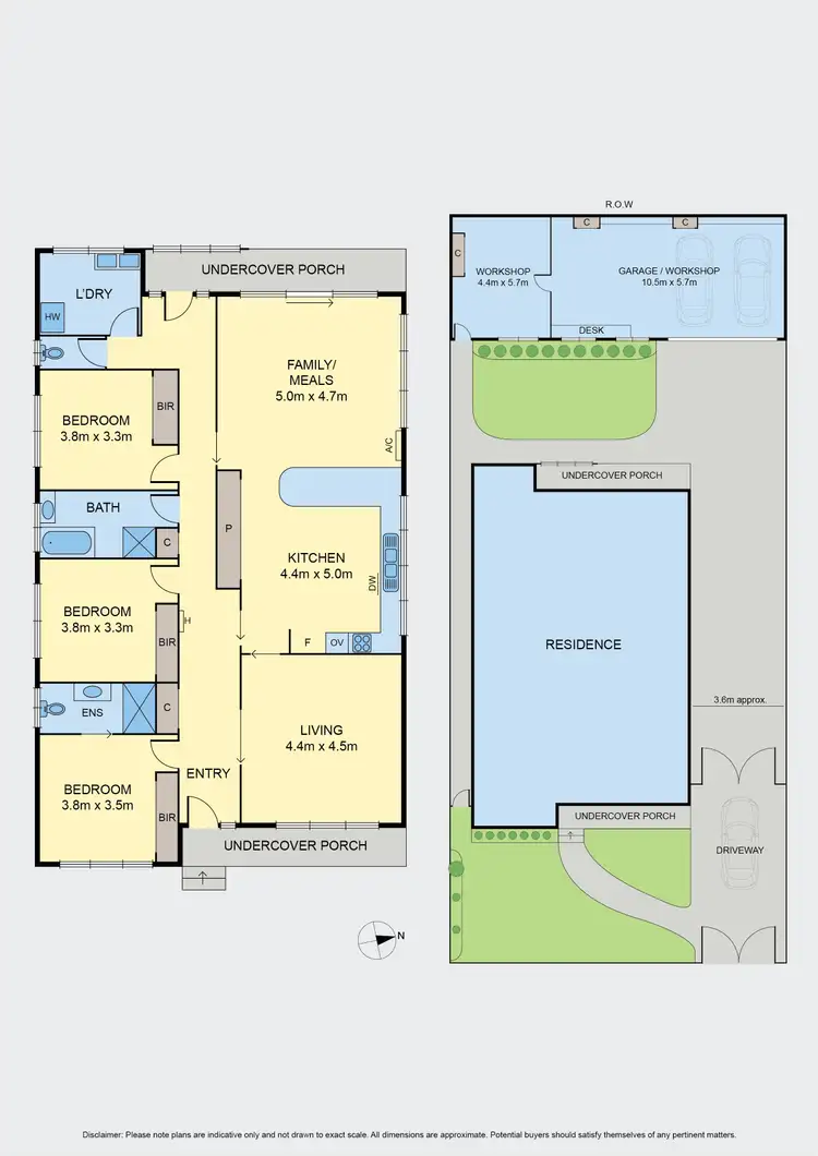 Floorplan of Homely house listing, 53 Huntington Grove, Coburg VIC 3058