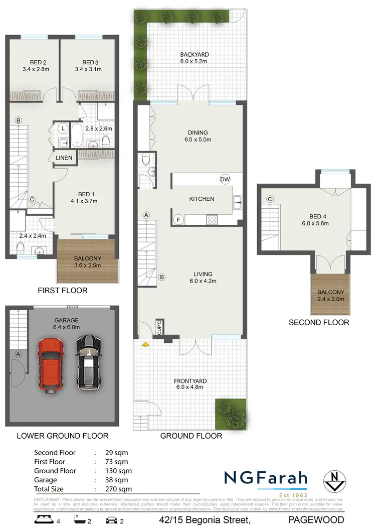Floorplan of Homely townhouse listing, 42/15 Begonia (enter via Myrtle Street) Street, Pagewood NSW 2035