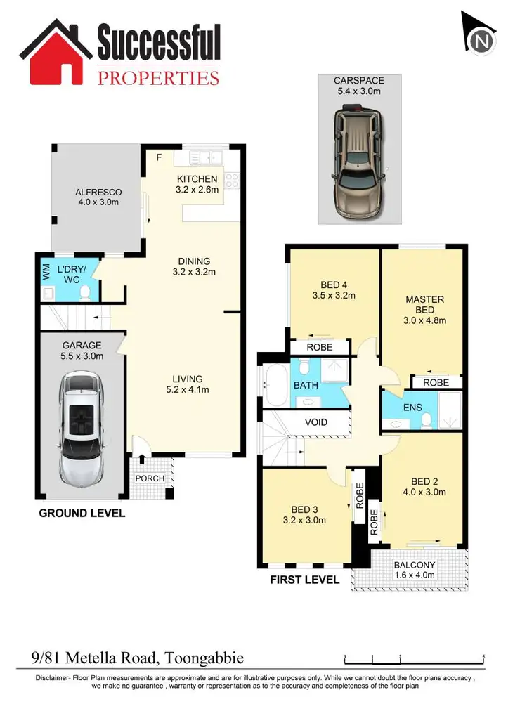 Floorplan of Homely townhouse listing, 9/77-81 Metella Road, Toongabbie NSW 2146