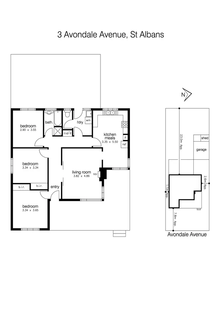 Floorplan of Homely house listing, 3 Avondale Avenue, St Albans VIC 3021