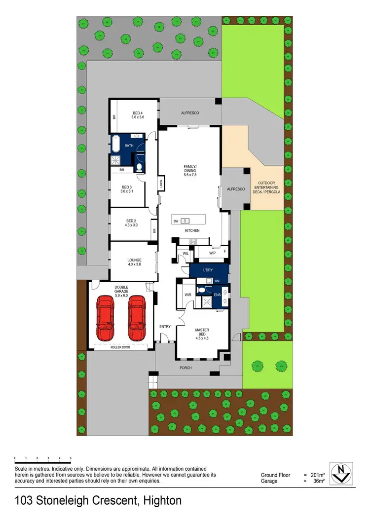 Floorplan of Homely house listing, 103 Stoneleigh Crescent, Highton VIC 3216