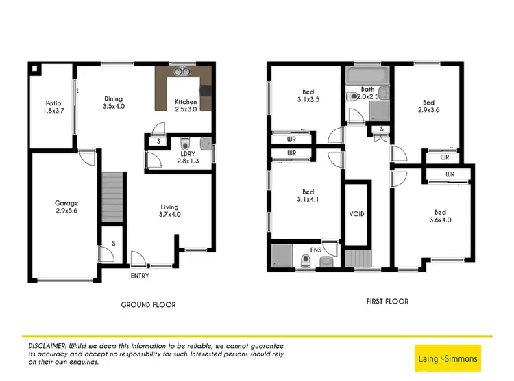Floorplan of Homely townhouse listing, 1/30 Australis Drive, Ropes Crossing NSW 2760