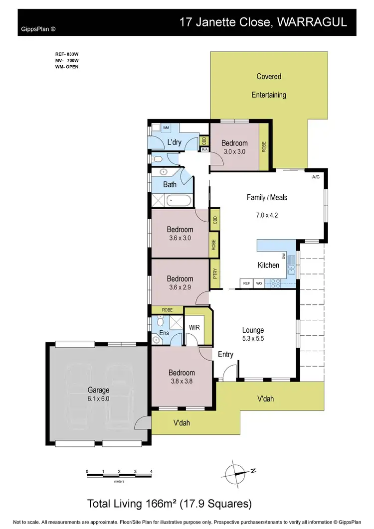 Floorplan of Homely house listing, 17 Janette Close, Warragul VIC 3820
