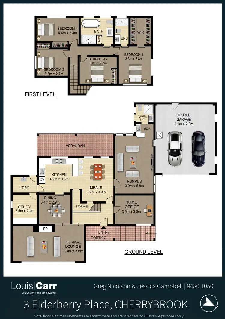 Floorplan of Homely house listing, 3 Elderberry Place, Cherrybrook NSW 2126