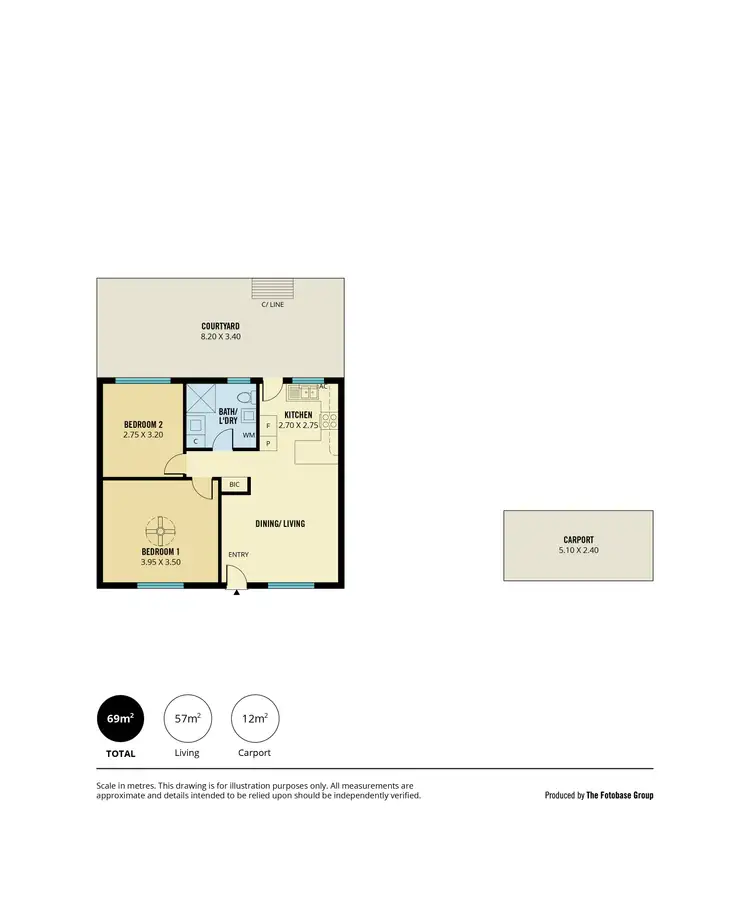 Floorplan of Homely unit listing, 2/14 David Avenue, Mitchell Park SA 5043