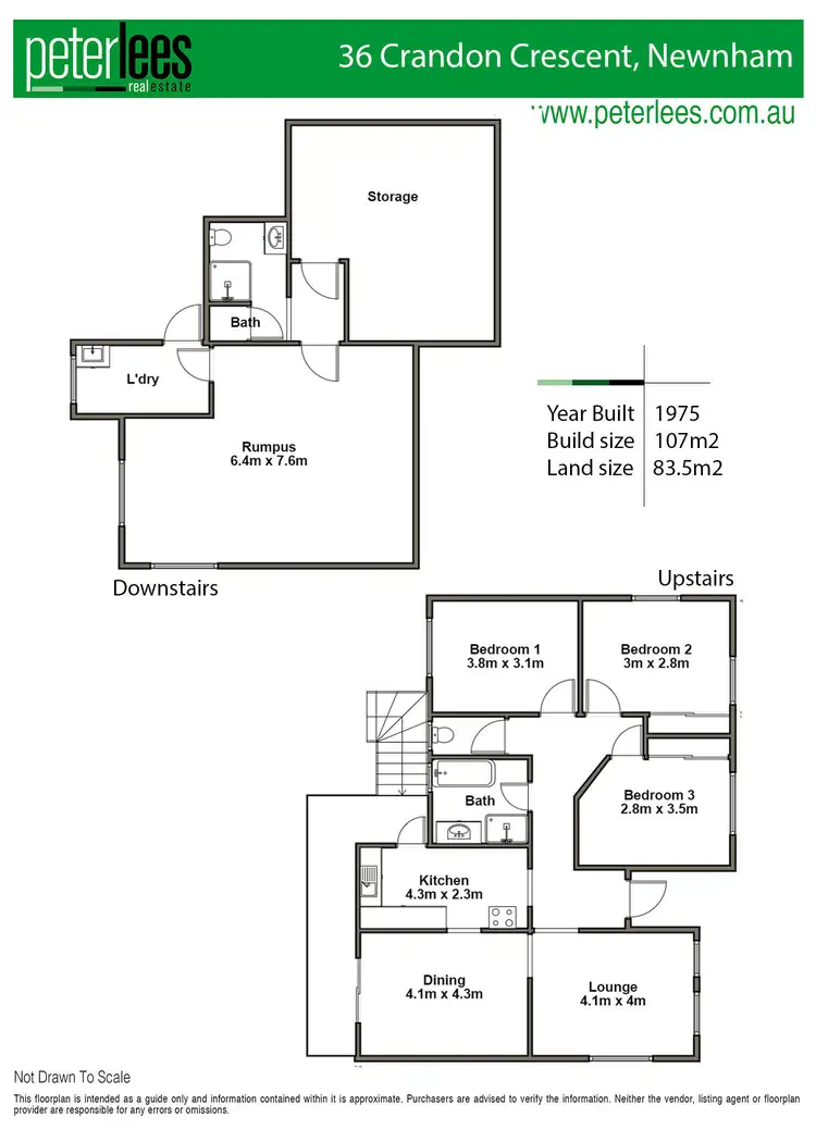 Floorplan of Homely house listing, 36 Crandon Crescent, Newnham TAS 7248