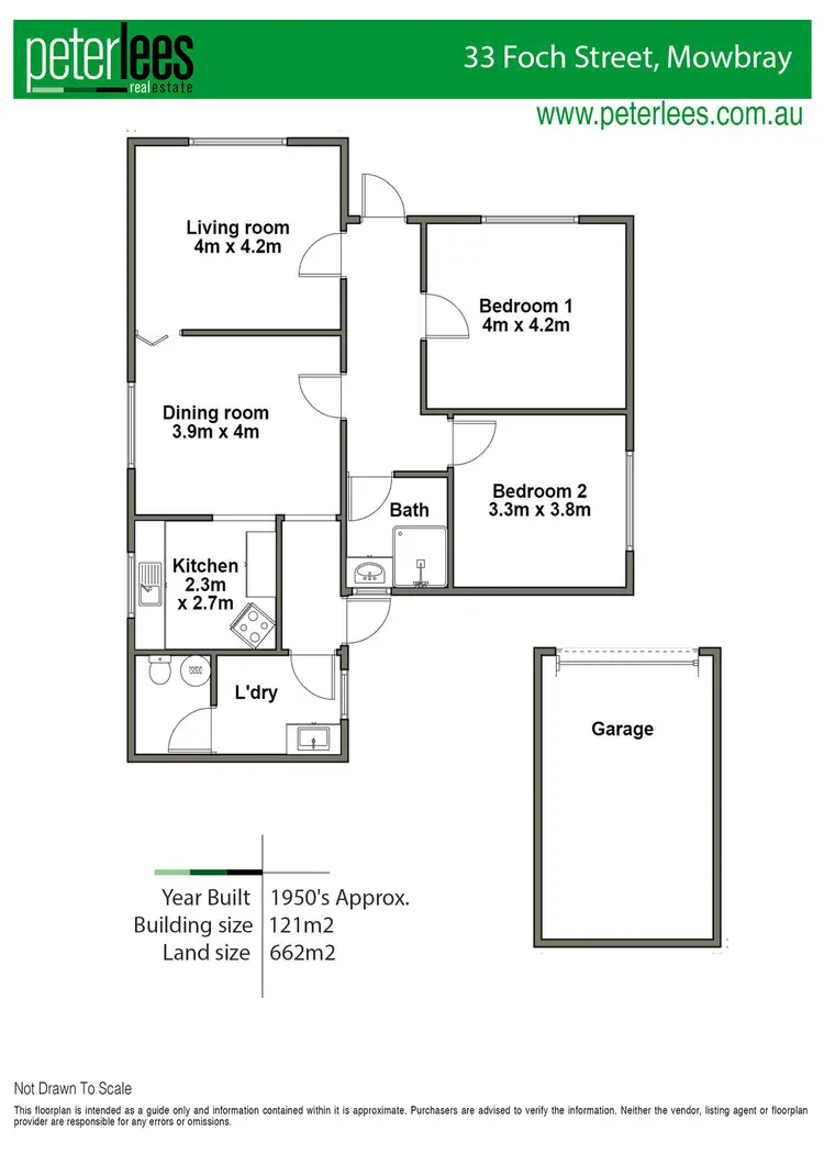 Floorplan of Homely house listing, 33 Foch Street, Mowbray TAS 7248