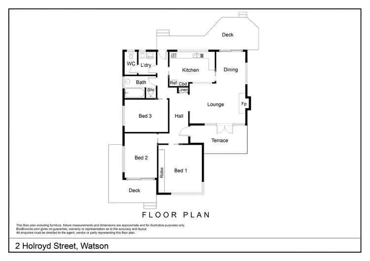 Floorplan of Homely house listing, 2 Holroyd Street, Watson ACT 2602