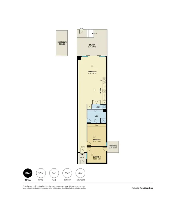 Floorplan of Homely apartment listing, 3/100 Rose Terrace, Wayville SA 5034