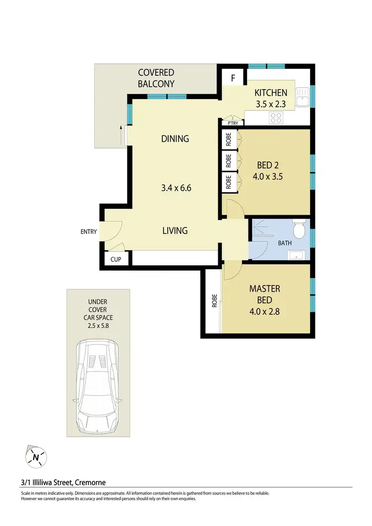 Floorplan of Homely apartment listing, 3/1 Illiliwa Street, Cremorne NSW 2090