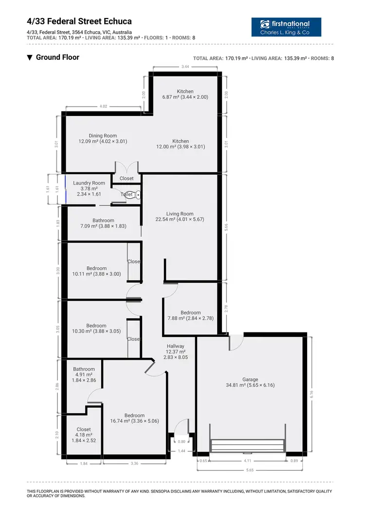 Floorplan of Homely house listing, 4/33 Federal Street, Echuca VIC 3564
