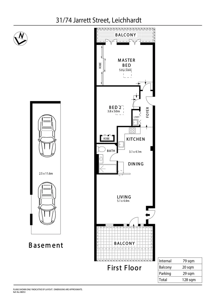 Floorplan of Homely apartment listing, 31/74 Jarrett Street, Leichhardt NSW 2040