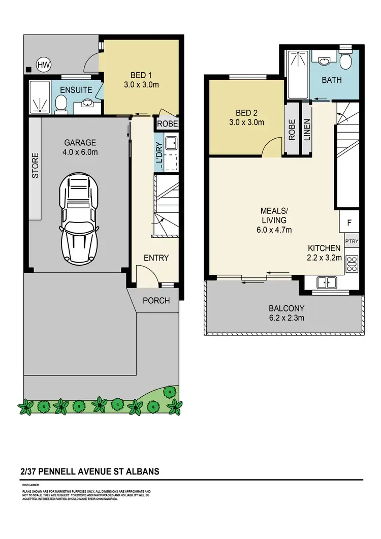 Floorplan of Homely townhouse listing, 3/37 Pennell Avenue, St Albans VIC 3021