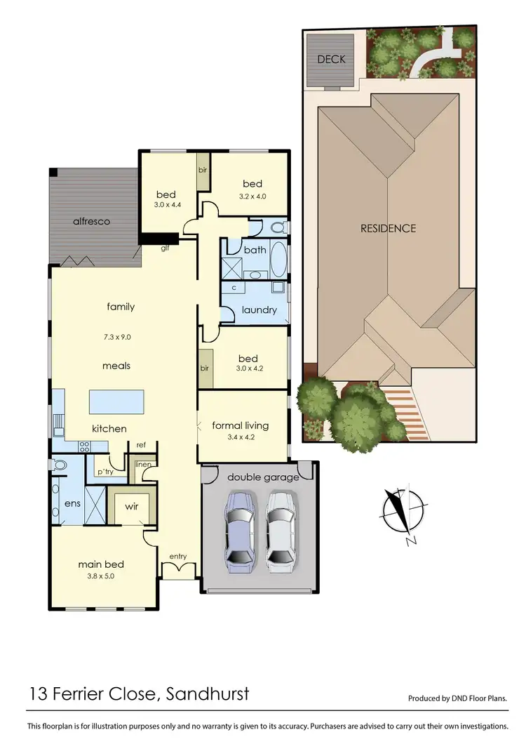 Floorplan of Homely house listing, 13 Ferrier Close, Sandhurst VIC 3977