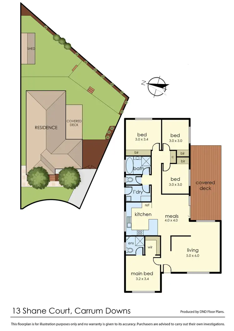 Floorplan of Homely house listing, 13 Shane Court, Carrum Downs VIC 3201