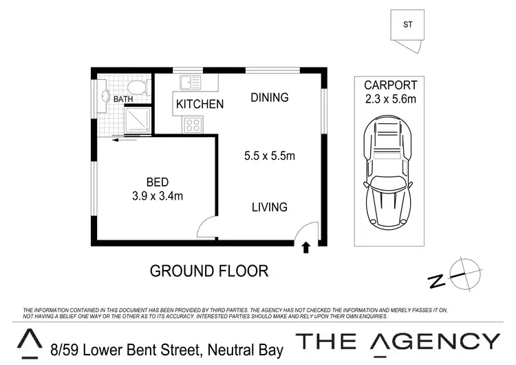 Floorplan of Homely apartment listing, 8/59 Lower Bent Street, Neutral Bay NSW 2089