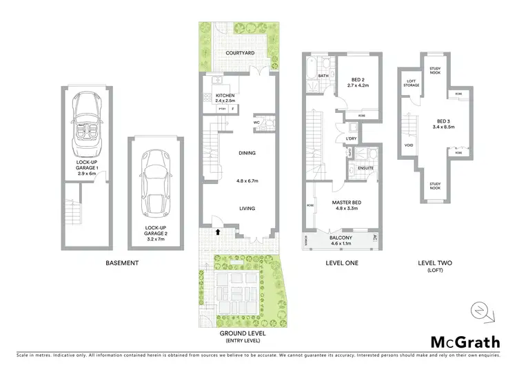 Floorplan of Homely townhouse listing, 3/344 Miller Street, Cammeray NSW 2062