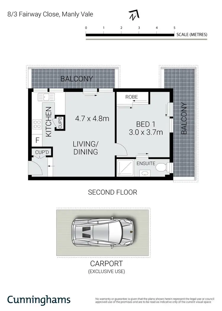 Floorplan of Homely apartment listing, 8/3 Fairway Close, Manly Vale NSW 2093