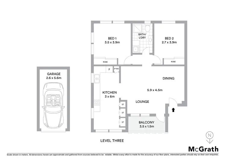 Floorplan of Homely unit listing, 15/11 Gannon Avenue, Dolls Point NSW 2219
