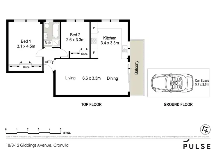Floorplan of Homely apartment listing, 18/8-12 Giddings Avenue, Cronulla NSW 2230
