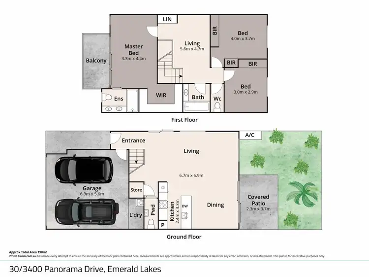 Floorplan of Homely townhouse listing, 30/3400 Panorama Drive, Carrara QLD 4211