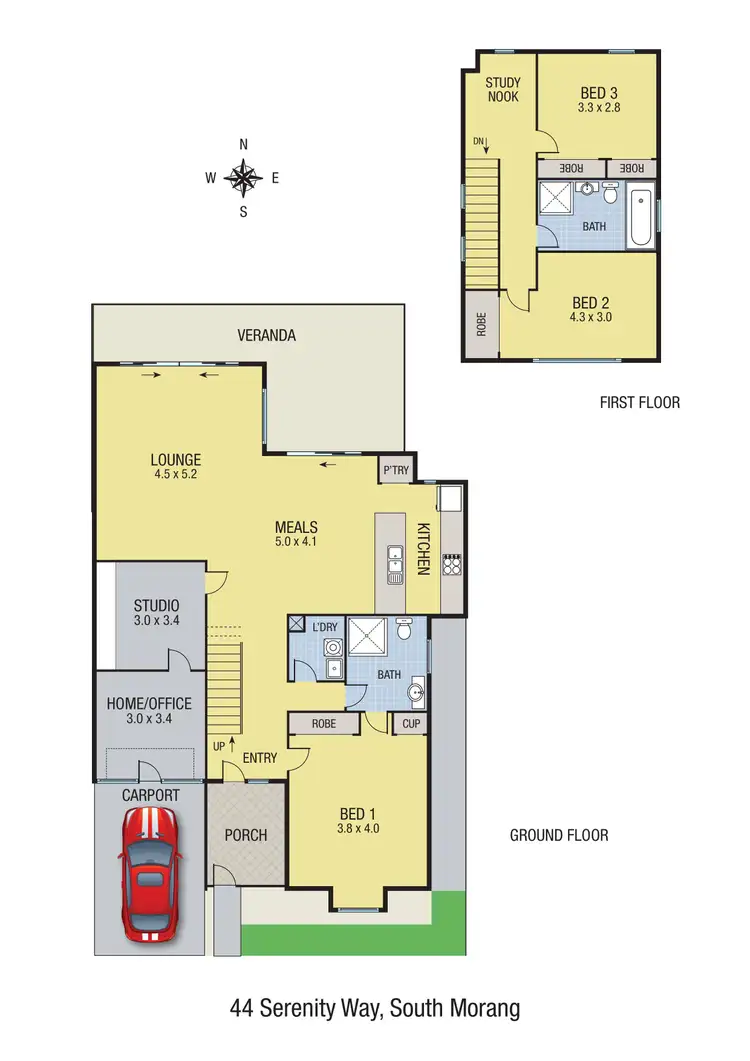 Floorplan of Homely house listing, 44 Serenity Way, South Morang VIC 3752