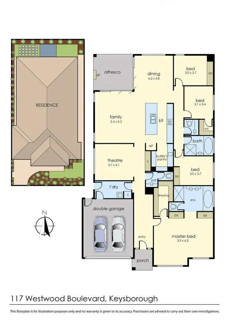 Floorplan of Homely house listing, 117 Westwood Boulevard, Keysborough VIC 3173